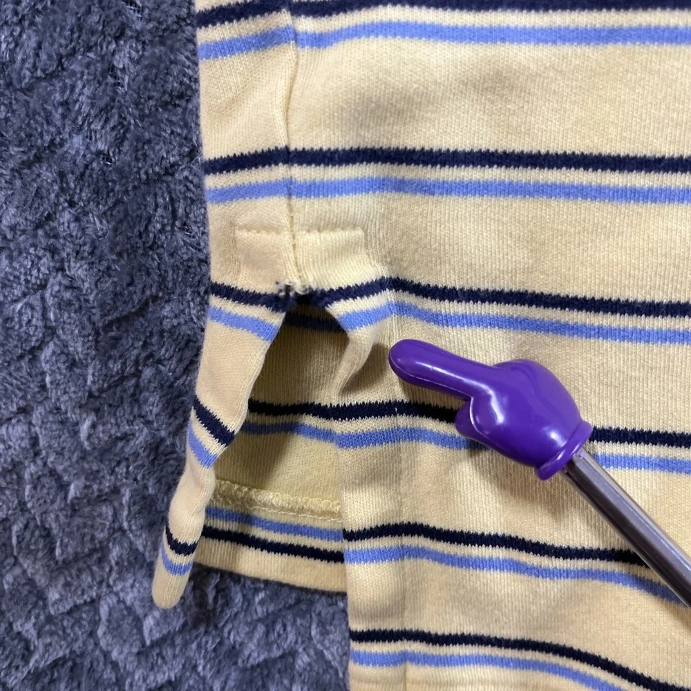 Polo Ralph Lauren Polo Shirt Men's Size L Yellow Striped Cotton Classic‎ Preppy
